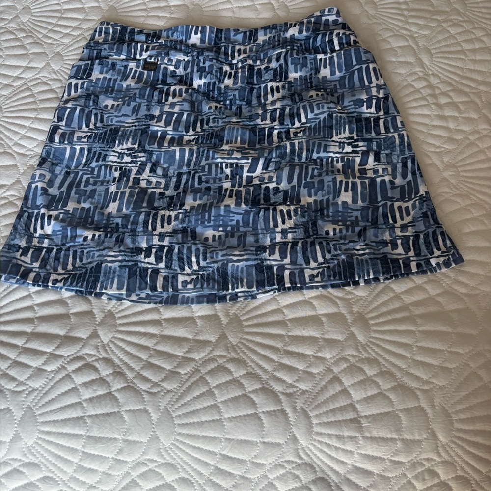 LISETTE Blue and White A-line Mini Skorts